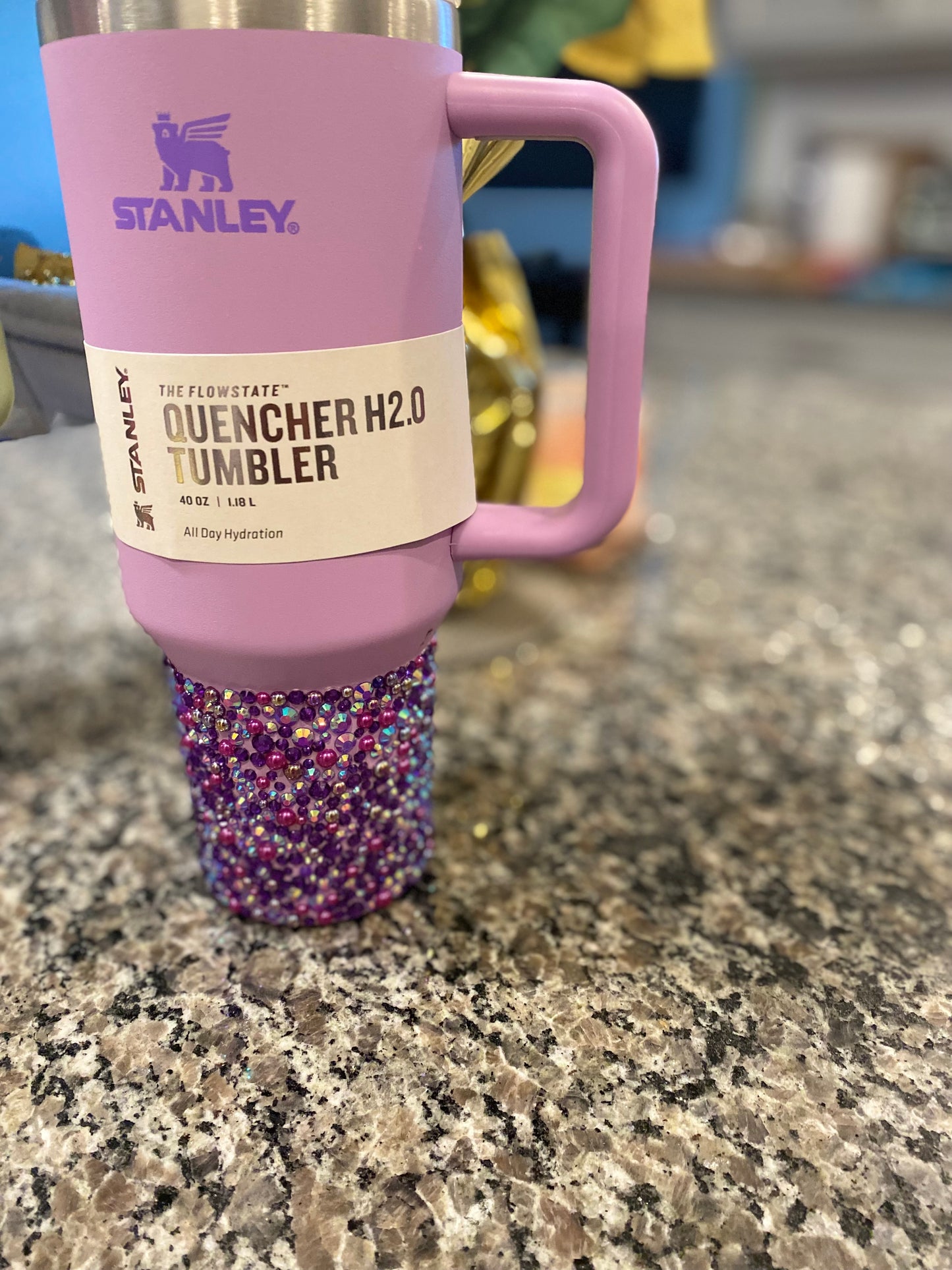 CUSTOM Rhinestone 40 oz. LAVENDER