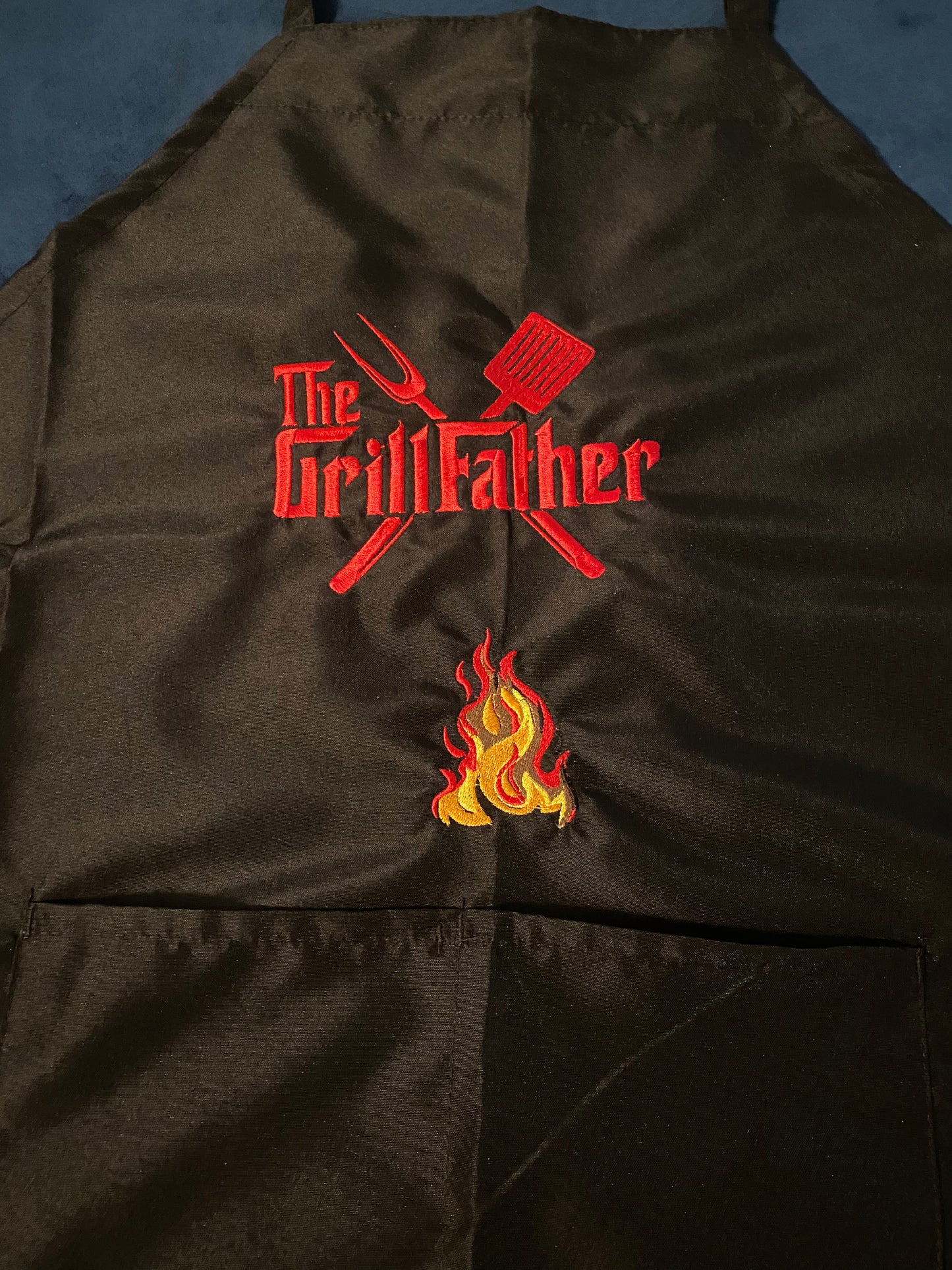 Grill father Embroided Apron - Creative Flair LLC