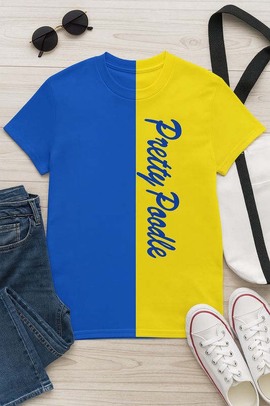 Sigma Gamma Rho Embroidered T-Shirt – Pretty Poodle Color Block Tee – Threaded Rhoyalty Limited Edition