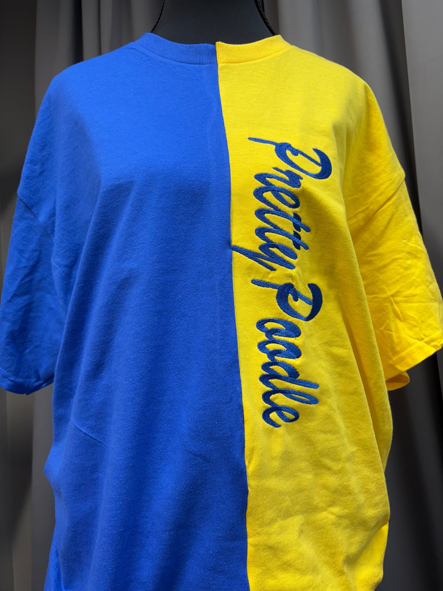 Sigma Gamma Rho Embroidered T-Shirt – Pretty Poodle Color Block Tee – Threaded Rhoyalty Limited Edition