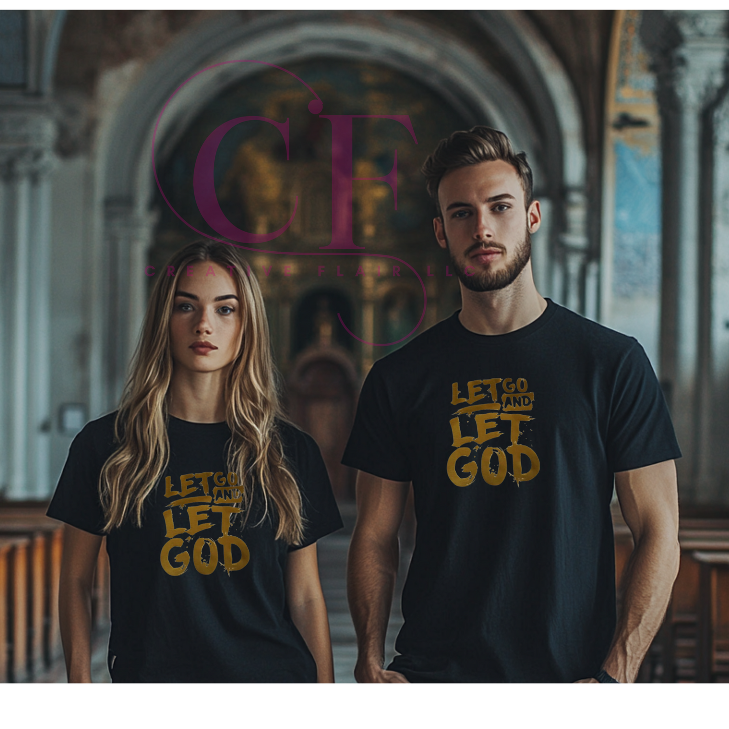 C26 LE GO AND LET GOD (GOLD)(UNISEX)