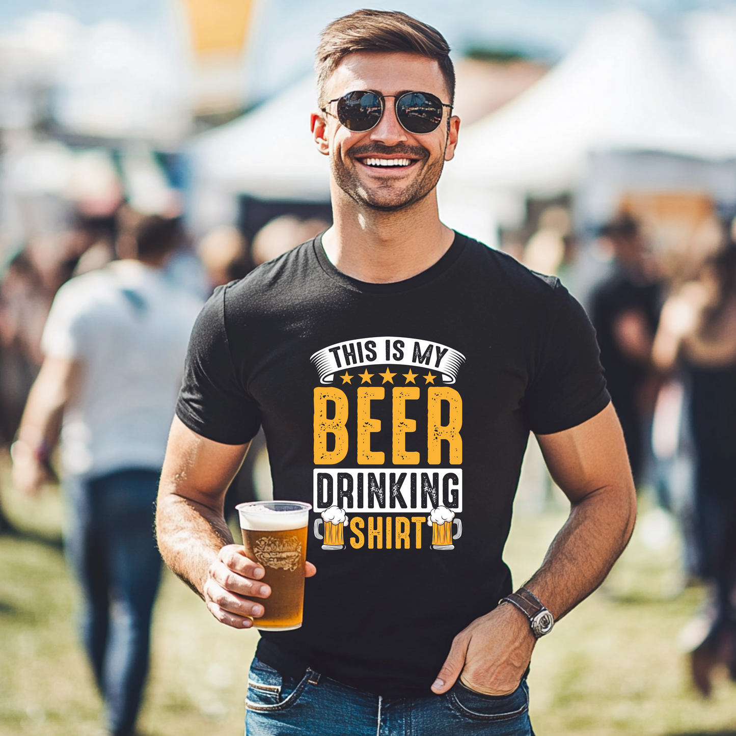 R45 THIS IS MY BEER DRINKING SHIRT (UNISEX)