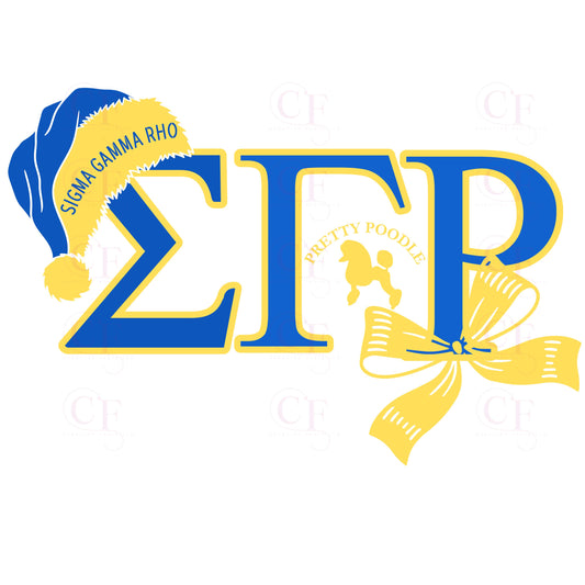 Sigma Gamma Rho Sorority Holiday Digital Design  Instant Download