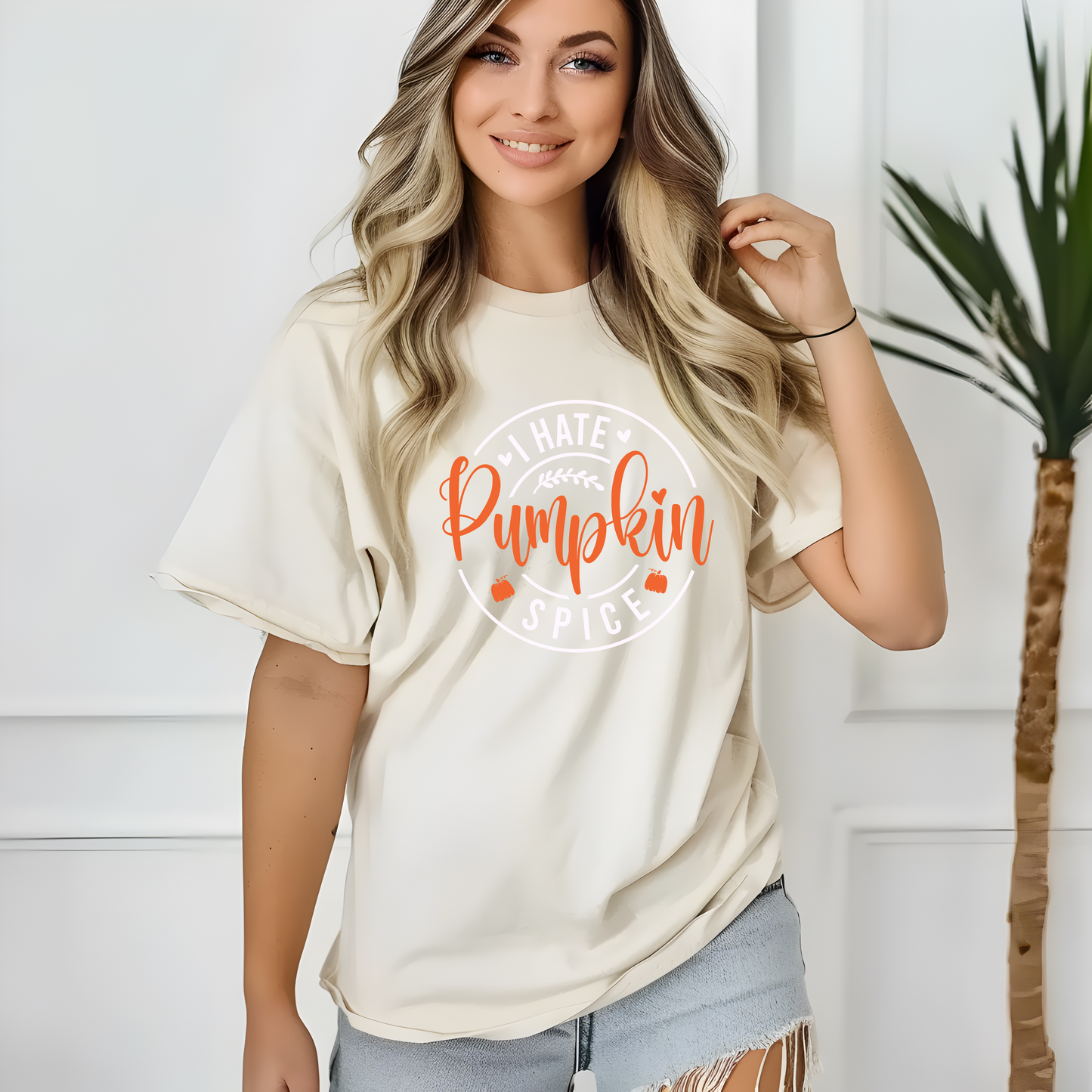 R43 I HATE PUMPKIN SPICE (WHITE)LETTERING)(UNISEX)